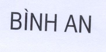 Mẫu nhãn hiệu BìNH AN
