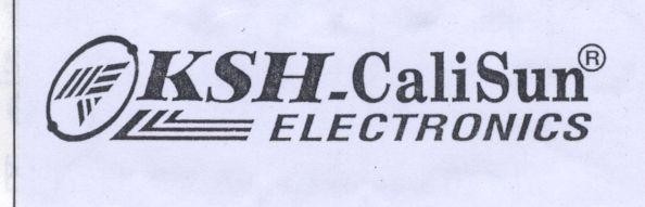 Mẫu nhãn hiệu KSH-CALISUN ELECTRONICS