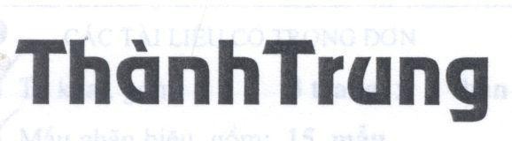 Mẫu nhãn hiệu ThànhTrung