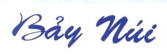 Mẫu nhãn hiệu BAY NUI