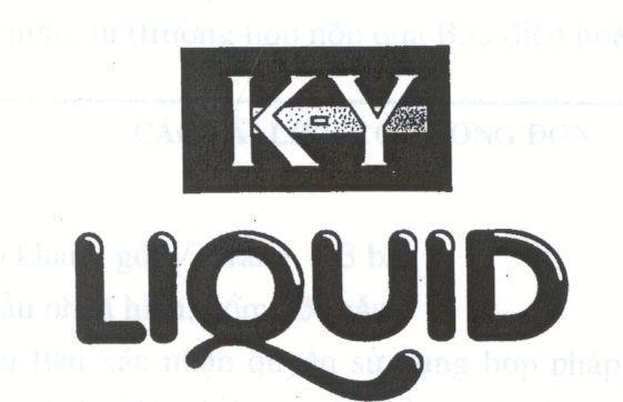 Mẫu nhãn hiệu K-Y LIQUID