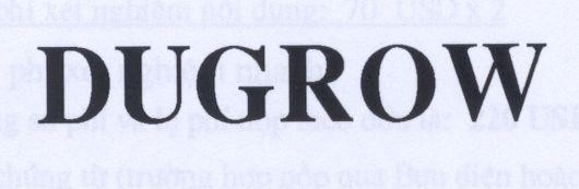 Mẫu nhãn hiệu DUGROW