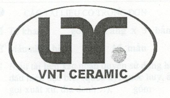 Mẫu nhãn hiệu VNT CERAMIC
