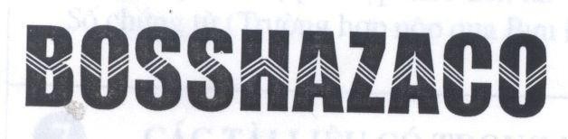 Mẫu nhãn hiệu BOSSHAZACO