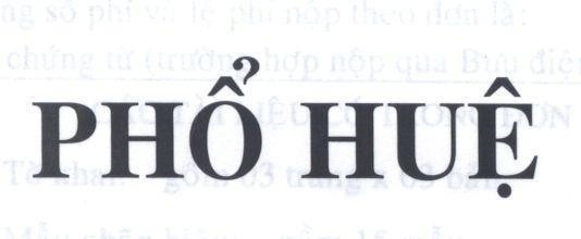 Mẫu nhãn hiệu Phổ Huệ