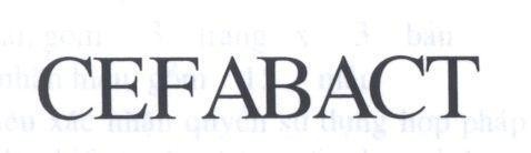 Mẫu nhãn hiệu CEFABACT
