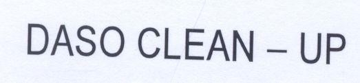 Mẫu nhãn hiệu DASO CLEAN-UP