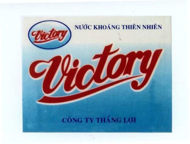 Mẫu nhãn hiệu NƯớC KHOáNG THIÊN NHIÊN VICTORY 1500ML CÔNG TY THắNG LợI