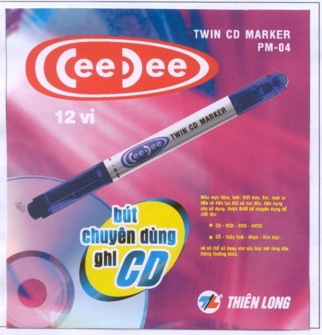 Mẫu nhãn hiệu CEEDEE TWIN CD MARKER T/L THIEN LONG