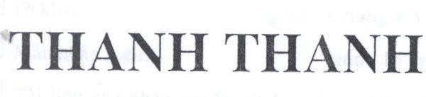 Mẫu nhãn hiệu THANH THANH