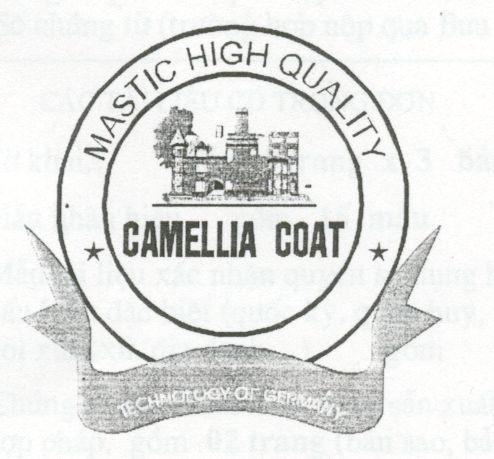 Mẫu nhãn hiệu MASTIC HIGH QUALITY CAMELLIA COAT
