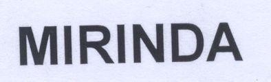 Mẫu nhãn hiệu MIRINDA