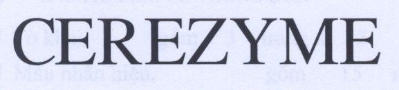 Mẫu nhãn hiệu CEREZYME