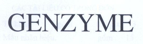 Mẫu nhãn hiệu GENZYME
