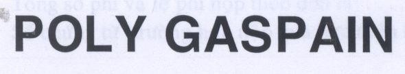 Mẫu nhãn hiệu POLY GASPAIN