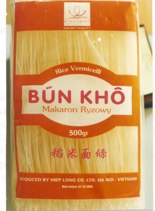 Mẫu nhãn hiệu HIEP LONG EXPORT QUALITY BúN KHÔ MAKARON RYZOWY PRODUCED BY HIEP LONG CO., LTD. HA NOI