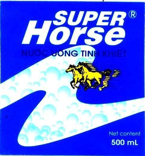 Mẫu nhãn hiệu SUPER HORSE Nước Uống Tinh Khiết