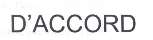 Mẫu nhãn hiệu D'ACCORD