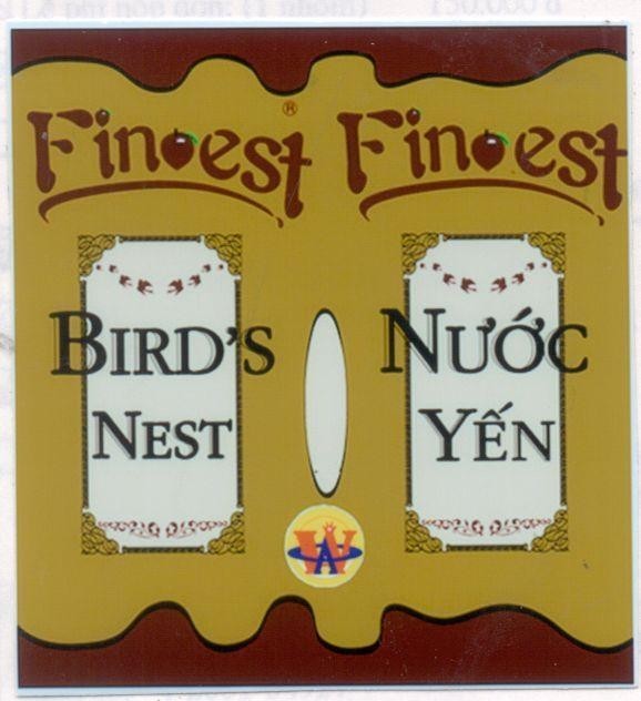 Mẫu nhãn hiệu FIN EST BIRD S NEST Nước yến WA