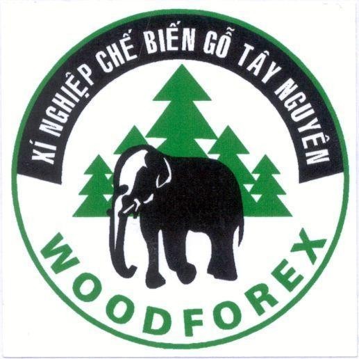 Mẫu nhãn hiệu Xí nghiệp chế biến gỗ Tây Nguyên WOODFOREX