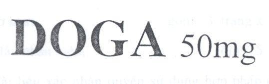 Mẫu nhãn hiệu DOGA 50MG
