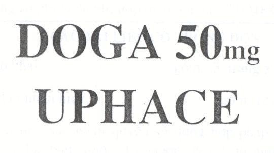 Mẫu nhãn hiệu DOGA 50MG UPHACE