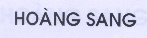 Mẫu nhãn hiệu Hoàng Sang