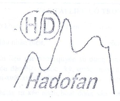 Mẫu nhãn hiệu HD HADOFAN