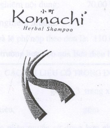 Mẫu nhãn hiệu KOMACHI HERBAL SHAMPOO K