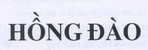 Mẫu nhãn hiệu Hồng Đào