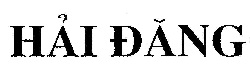 Mẫu nhãn hiệu HảI ĐĂNG