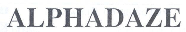 Mẫu nhãn hiệu ALPHADAZE