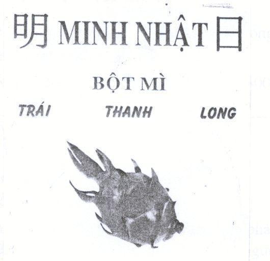 Mẫu nhãn hiệu Minh Nhật bột mì trái Thanh Long MING RI