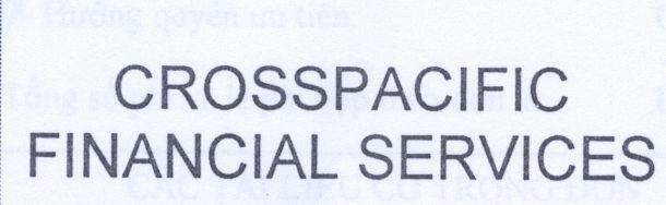 Mẫu nhãn hiệu CROSSPACIFIC FINANCIAL SERVICES