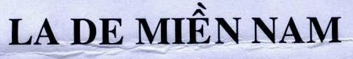 Mẫu nhãn hiệu La de Miền Nam