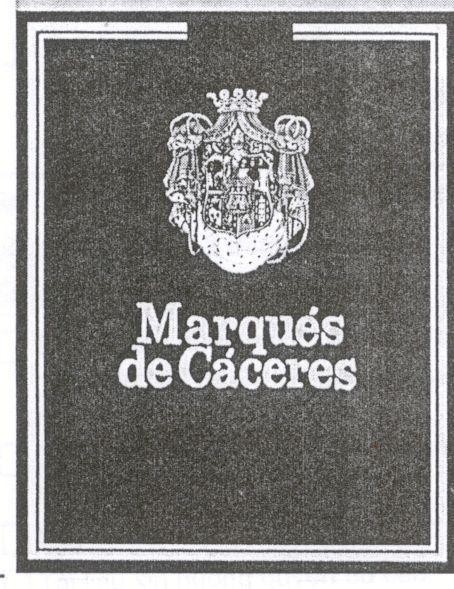 Mẫu nhãn hiệu MARQUES DE CACERES