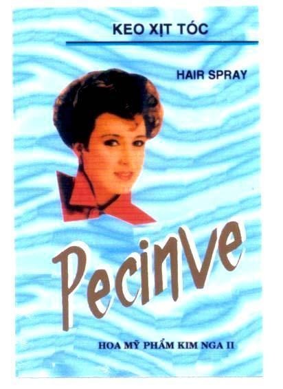 Mẫu nhãn hiệu PECINVE KIM NGA II HOA Mỹ PHẩM KEO XịT TóC HAIR SPRAY