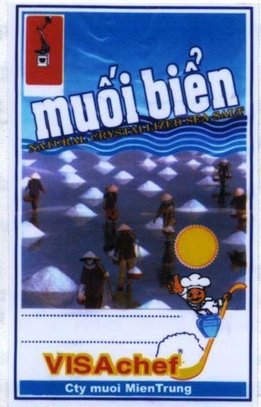 Mẫu nhãn hiệu VISACHEF Miền Trung Muối Biển CTY Muối