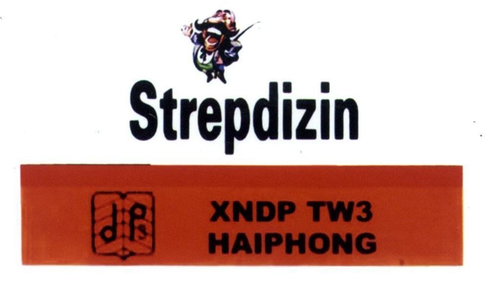 Mẫu nhãn hiệu STREPDIZIN XNDP TW3 HAIPHONG