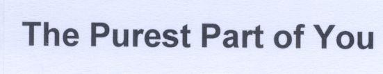 Mẫu nhãn hiệu THE PUREST PART OF YOU
