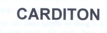Mẫu nhãn hiệu CARDITON