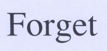 Mẫu nhãn hiệu FORGET