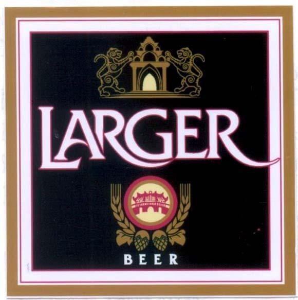 Mẫu nhãn hiệu LARGER BEER