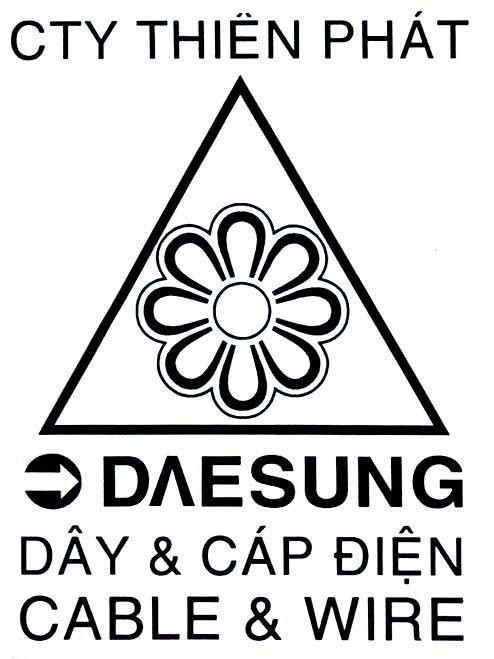 Mẫu nhãn hiệu THIÊN PHáT DAESUNG DÂY & CáP ĐIệN CABLE & WIRE CTY