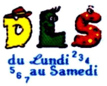 Mẫu nhãn hiệu DLS DU LUNDI AU SAMEDI 2 3 4 5 6 7