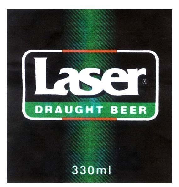 Mẫu nhãn hiệu LASER DRAUGHT BEER 330ML