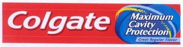 Mẫu nhãn hiệu COLGATE MAXIMUM CAVITY PROTECTION GREAT REGULAR FLAVOR