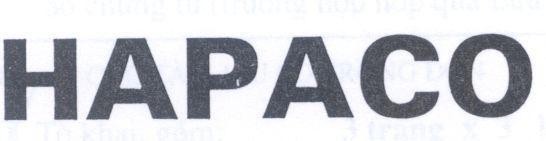 Mẫu nhãn hiệu HAPACO