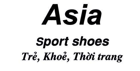 Mẫu nhãn hiệu ASIA SPORT SHOES Trẻ Khoẻ Thời Trang