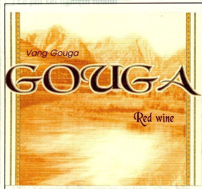 Mẫu nhãn hiệu VANG GOUGA GOUGA RED WINE